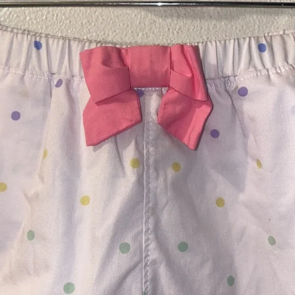 The Beaufort Bonnet Company girls size 12 Polka Dot Shorts with Pink Trim - Picture 3 of 5